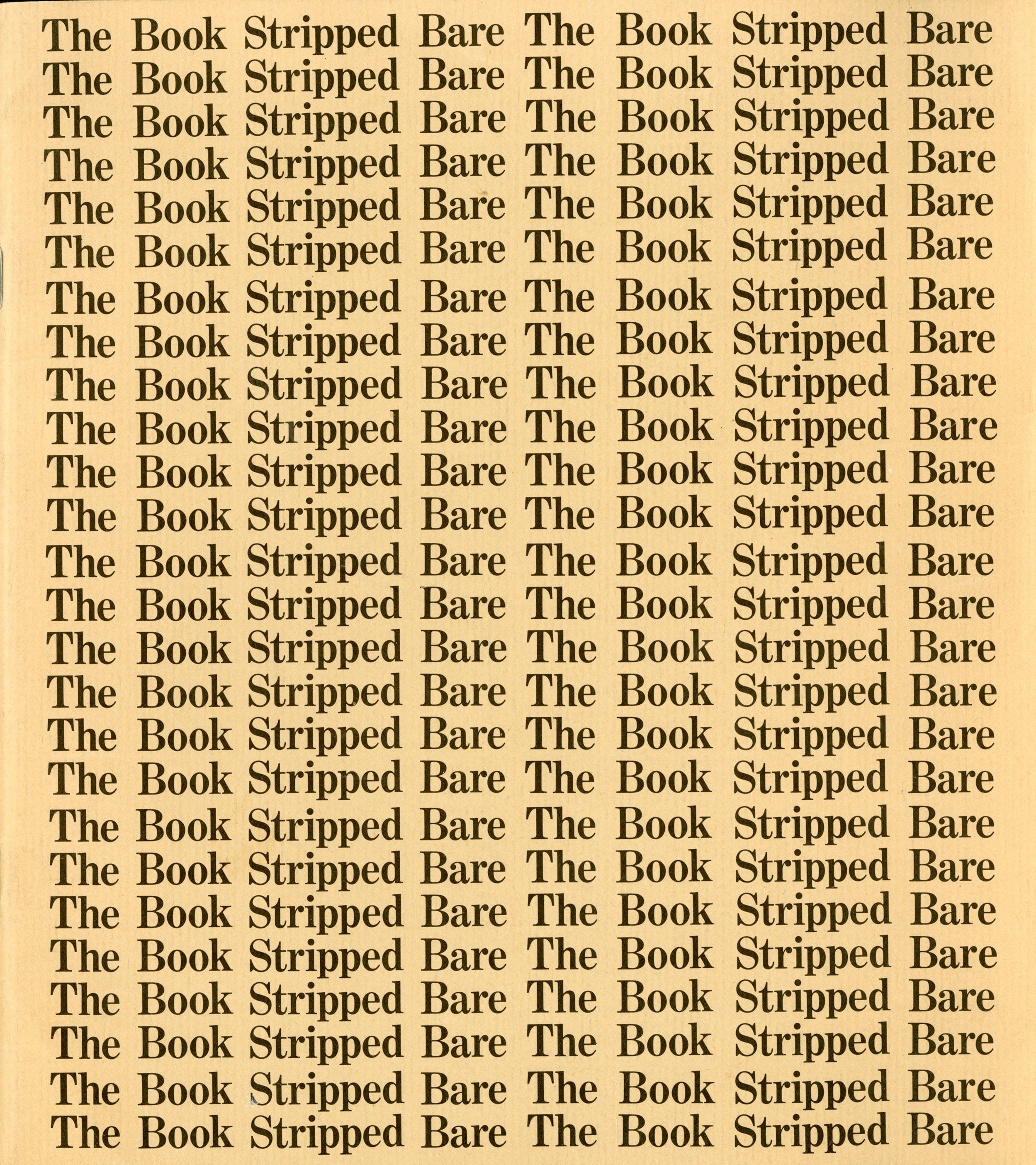 book title repeated on brown cover